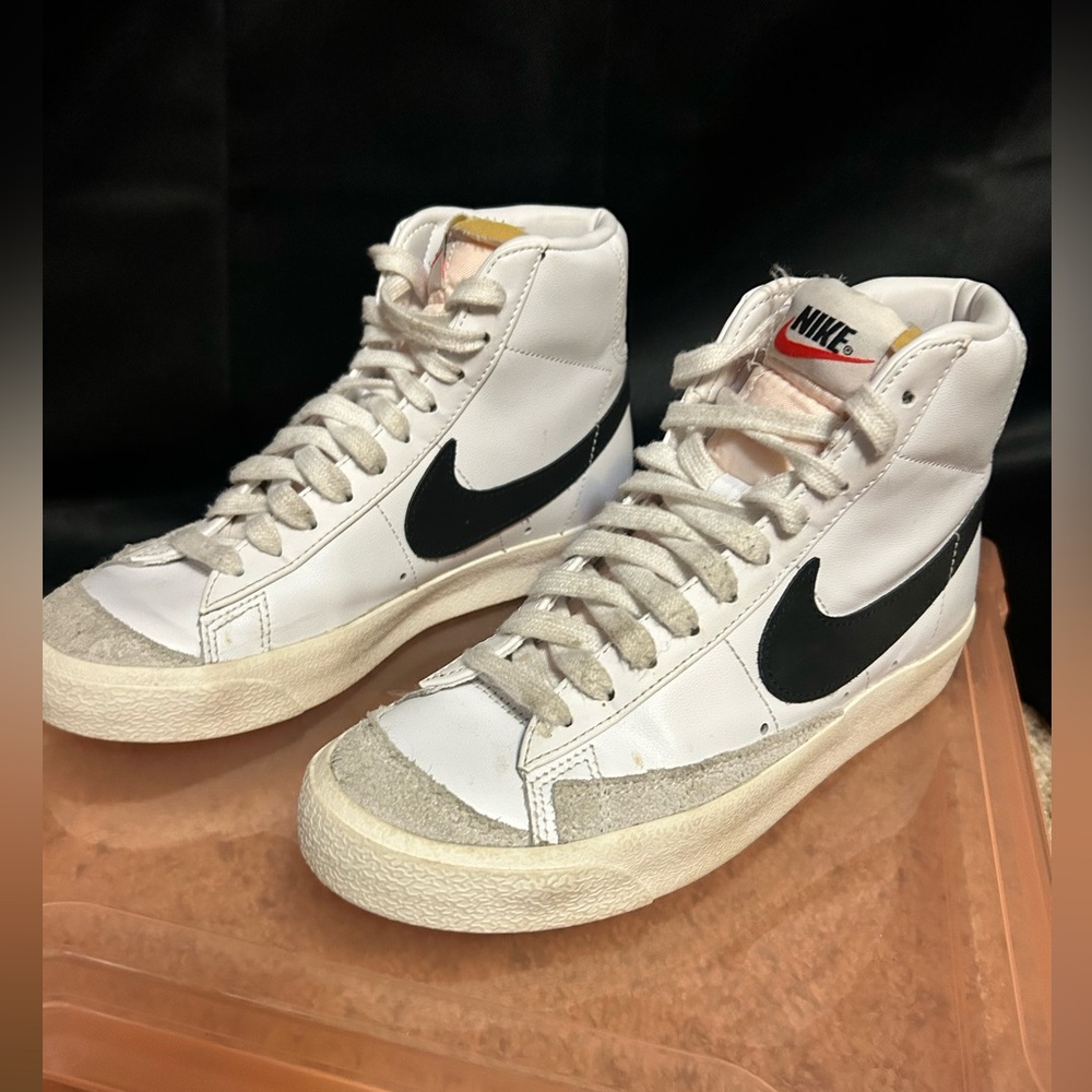 White Nike Blazers. Barely worn.